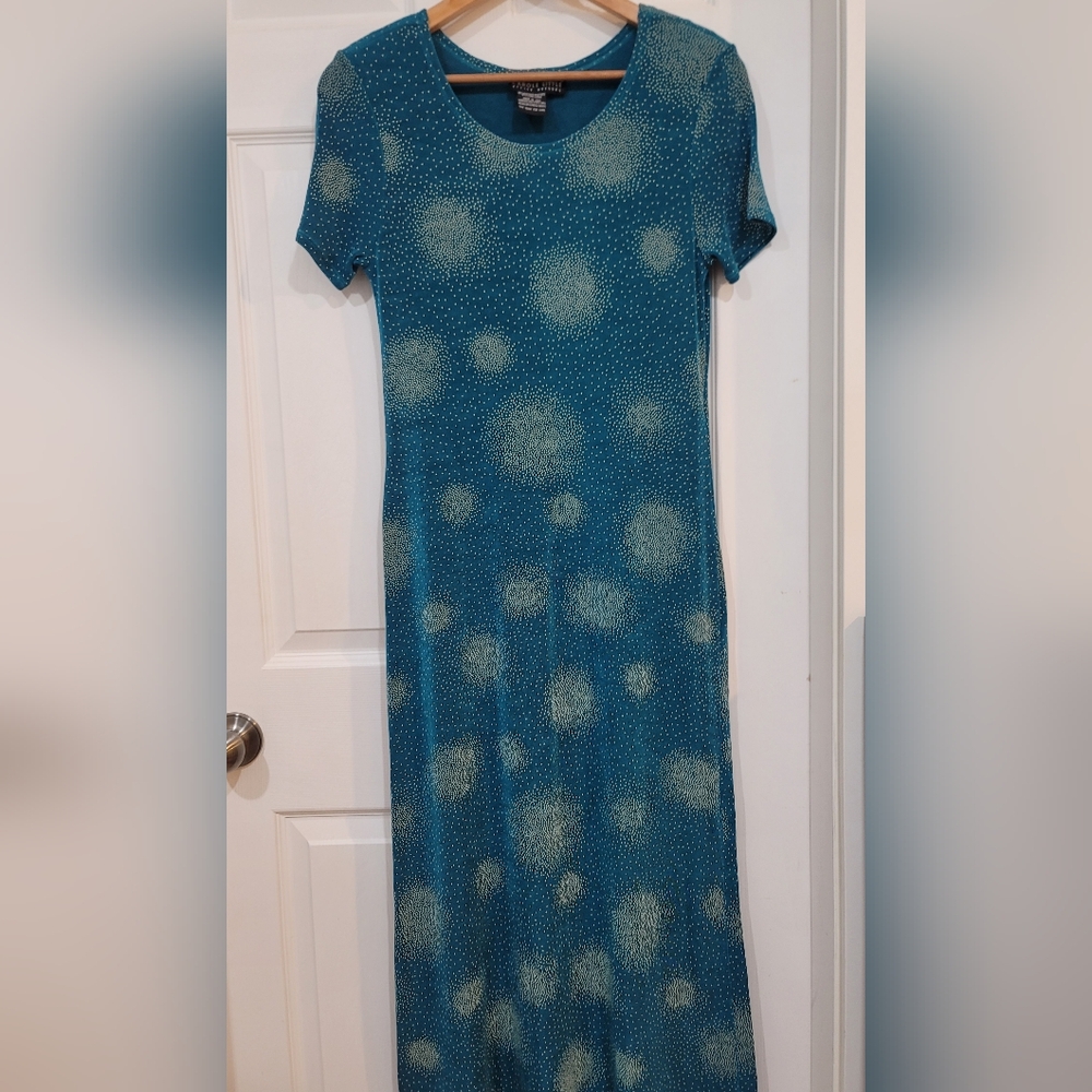Teal Patterned Women's Dress